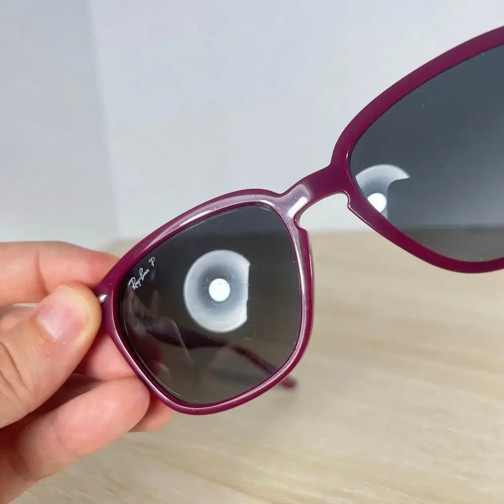 Ray-Ban RB4362 6383/T3 Sunglasses Polarized Burgundy 55-18-145 Italy